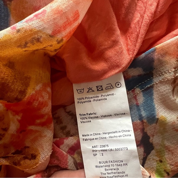 ⭐️BOGO FREE⭐️ YEST Mesh Lined Floral dress with Ruched sides Y2K Like New sz 6 - Picture 7 of 10